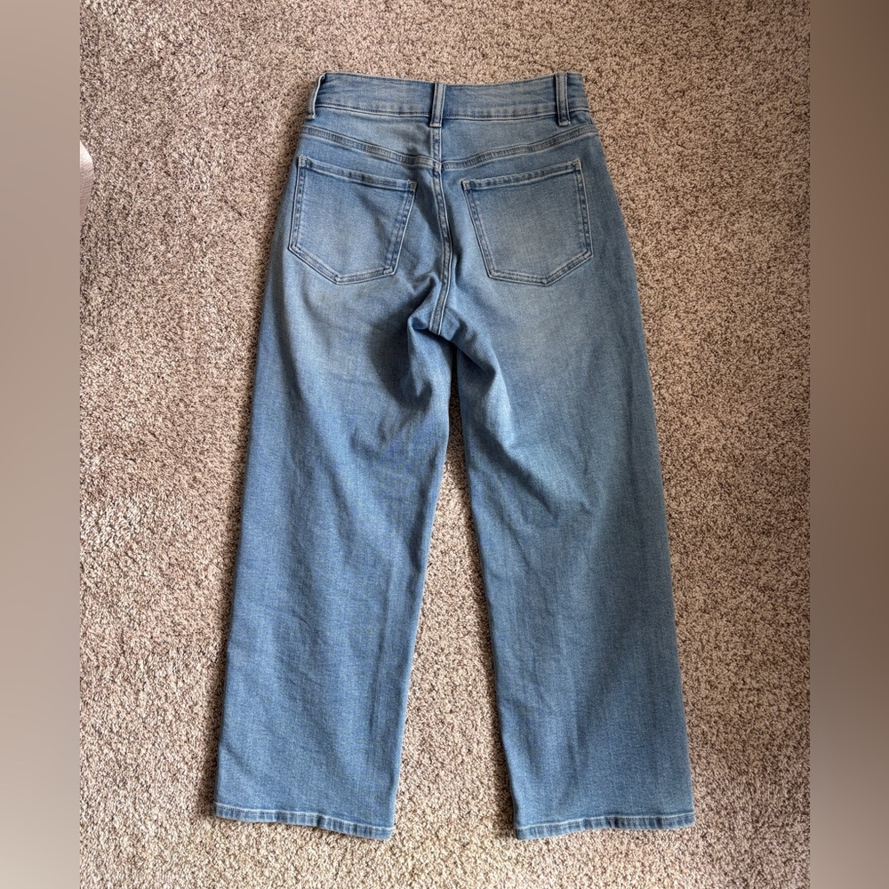 Quince Bella Stretch Patch Pocket Wide Leg Jeans Size 25 - Picture 4 of 10